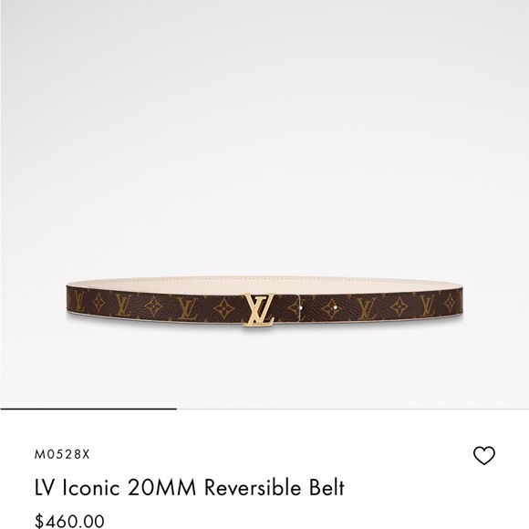 Authentic brand new Louis Vuitton 20mm women’s reversible belt size 80 - Picture 4 of 5